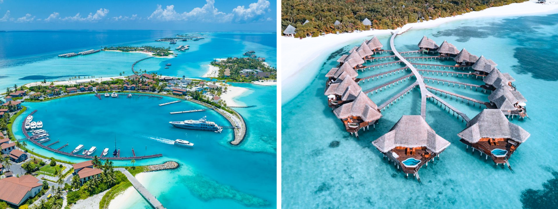 Waldorf Astoria Maldives Ithaafushi三島式奢華渡假村與水上別墅景觀